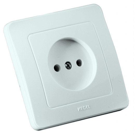 РС16-301 Розетка скрытой установки, одноместная, цвет белый