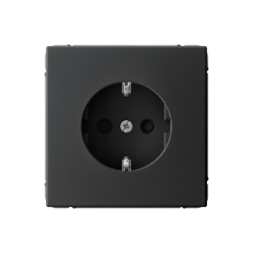 Systeme Electric ArtGallery Карбон Розетка с заземлением со шторками, 16А, механизм, быстрозажим. клем.