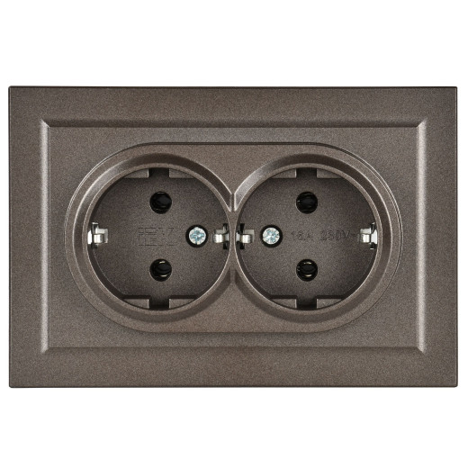 BRITE Роз. 2-я с з/к без з/ш 16А в сб. РС12-3-БрТБ бр. IEK