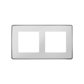 Simon 82 Detail Белый,основание хром Рамка 2-ая