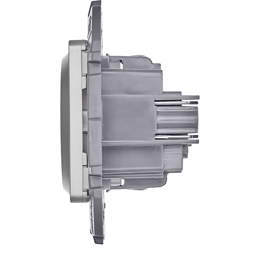 Розетка с заземлением - Legrand/Daccord Inspiria - со шторками 16А 250В винтовые зажимы - алюминий