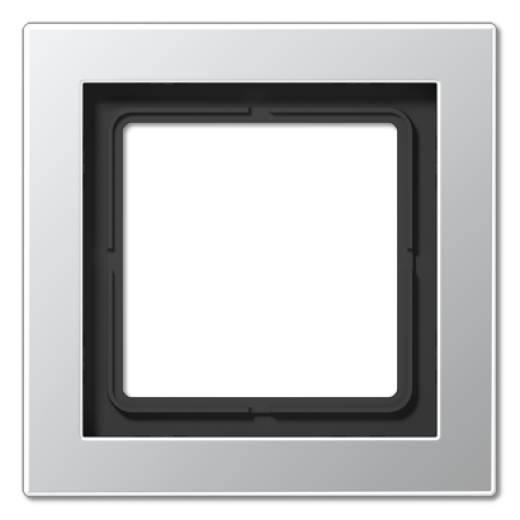 Рамка для вертикальной и горизонтальной установки, 1 пост, металл, алюминий, LS Design