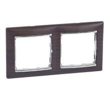 Legrand Valena Classic Темное дерево/Серебро Рамка 2-ая.