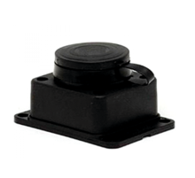 EKF Basic Розетка настенная с защитной крышкой каучуковая 230В 2P+PE 16A IP44.