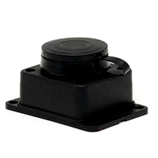 Роз. (колодка) одномест. с защит. крышкой каучуковая 230В 2P+PE 16A IP44 EKF Марс