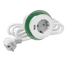 Schneider Electric Unica System+ Белый Блок розеточный (2к+з)+usb тип А