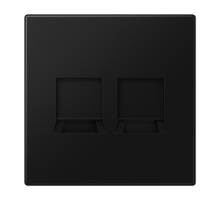 JUNG LS 990 Черный матовый Плата для двух модулей, фиксация защёлкиванием