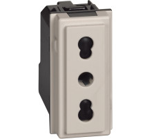 BT Living now Песочный Механизм Розетка итальянского стандарта для вилок 2К и 2К+З 10/16А 1 мод.