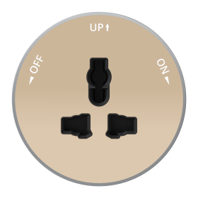 Systeme Electric MultiTrack Песочный Розетка универс. круглая 13А/250В
