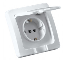 Hegel Мастер IP44 внутр Белая РС16-511 Розетка с/з, брызгозащищенная