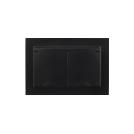 BRITE Роз. 2-я с кр. 16А в сб IP44 РСбш12-3-44-БрЧ черн. IEK