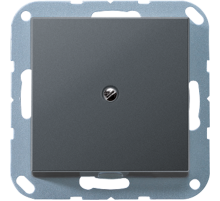 JUNG Матовый Антрацит Кабельный вывод с разгрузкой натяжения, термопласт