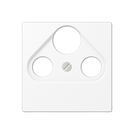 Крышка для телевизионной и спутниковой розетки, термопласт, белый матовый