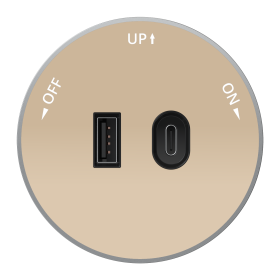 Systeme Electric MultiTrack Песочный Розетка 2хUSB (тип А+С) 18Вт, 5В/3А