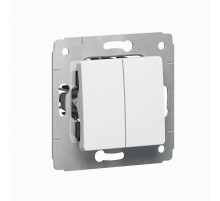 Legrand Cariva Бел Переключатель 2-х клавишный.