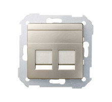 Simon 75 Мех Шампань Адаптер на 2 RJ-45 75540-, 75541-, 75528-, 75544-39 АМР