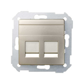 Simon 75 Мех Шампань Адаптер на 2 RJ-45 75540-, 75541-, 75528-, 75544-39 АМР