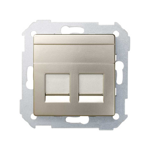 Simon 82 Шампань Адаптер на 2 RJ-45 75540-, 75541-, 75528-, 75544-39 АМР