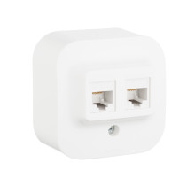 Legrand Quteo Белый Розетка 2XRJ45 категория 5е UTP.