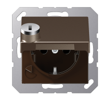 JUNG SCHUKO® розетка с замком, мокко