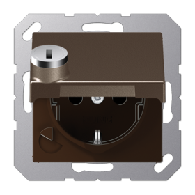 JUNG SCHUKO® розетка с замком, мокко
