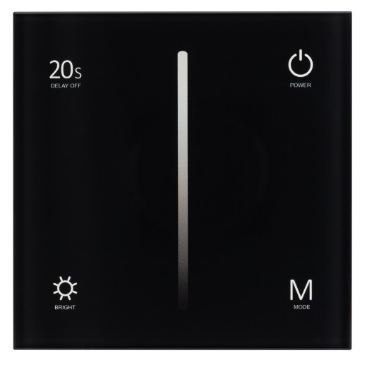 Панель SMART-P35-DIM-IN Black (230V, 0-10V, Sens, 2.4G) (Arlight, IP20 Пластик, 5 лет)