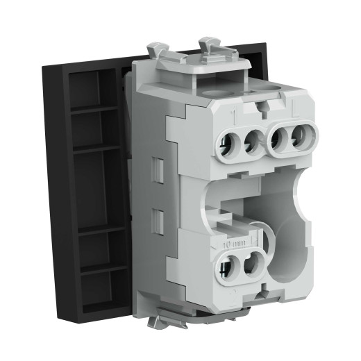 Переключатель одноклавишный модульный, Avanti, черный матовый, 2 модуля