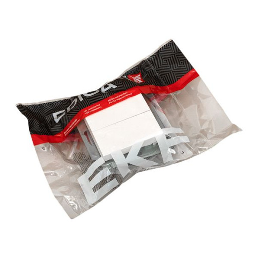 Механизм выключателя, двухклавишный, белый Эпика EKF