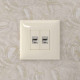 Компьютерная розетка RJ-45 без шторки в стену, кат.5e двойная экранированная, Avanti, ванильная дымка