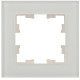 BRITE Рамка 1-мест. РУ-1-2-Бр стекло бел. матовый IEK