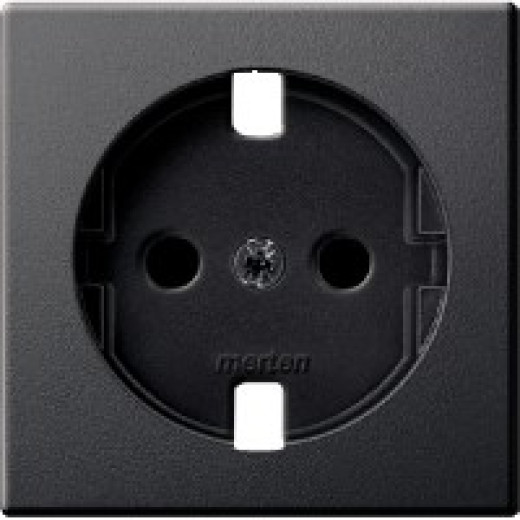 MERTEN ЦЕНТР.ПЛАТА д/мех-ма розетки б/усиленной защиты, АНТРАЦИТ, QF SM