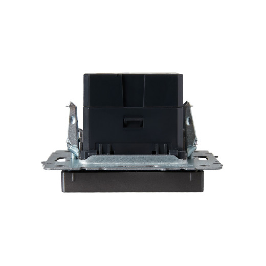 BRITE Роз. USB A+A 3,1А РЮ10-1-БрС сталь IEK