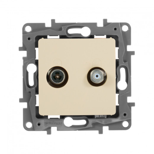 Розетка TV-SAT - Legrand Etika - двухкабельная - слоновая кость