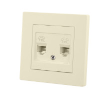 TDM Розетка двойная телефонная RJ11 сл. кость 
