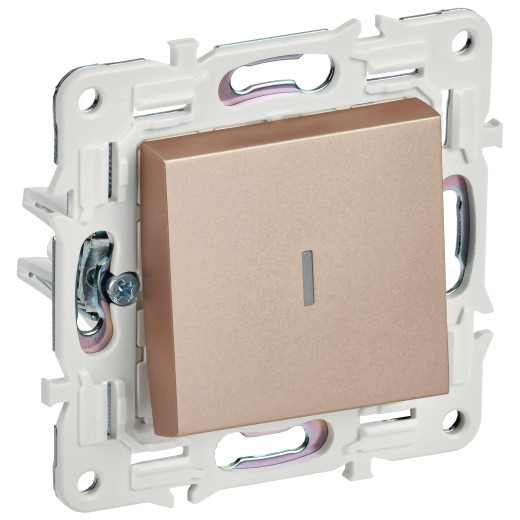 SKANDY Выключ. 1-кл. прох. с инд. 10А SK-V08Sa песоч. IEK