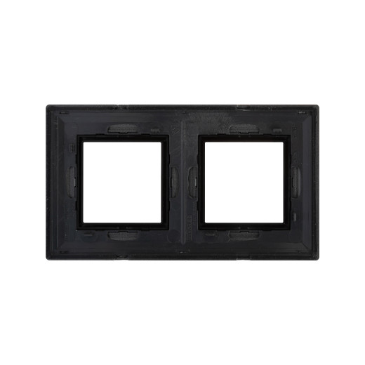 Рамка из металла 2 поста (4 мод.), Avanti, темно-серая