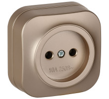 IEK GLORY Роз. без з/к/ш о/у 10А РС20-2-ХШм шамп. м.