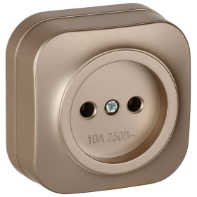 IEK GLORY Роз. без з/к/ш о/у 10А РС20-2-ХШм шамп. м.