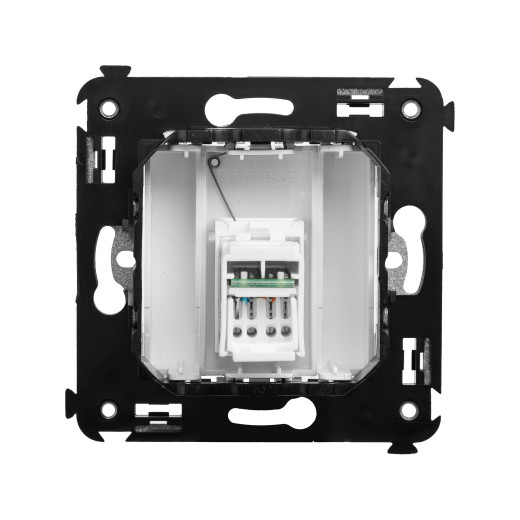 Компьютерная розетка RJ-45 в стену, кат.5e одинарная, Avanti, белое облако