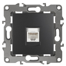 ЭРА Розетка Серия 12 12-3107-05 информационная RJ45 IP20 антрацит
