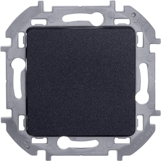 Переключатель одноклавишный - Legrand/Daccord Inspiria - 10АХ 250В безвинтовые зажимы - антрацит