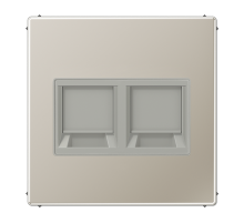 JUNG Плата (фиксация защёлкиванием) для двух модулей металл нержавеющая сталь