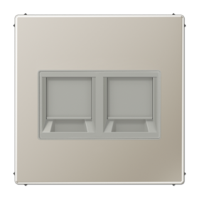 JUNG Плата (фиксация защёлкиванием) для двух модулей металл нержавеющая сталь