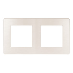 ЭРА Рамка для розеток и выключателей Серия 12 12-5102-15 на 2 поста, Сатин, перламутр