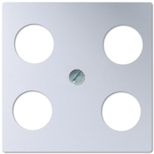 Крышка для SAT-TV-розетки с 4-мя гнездами, алюминий