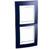 Schneider Electric Unica Хамелеон Индиго/Бел Рамка 2-ая вертикальная