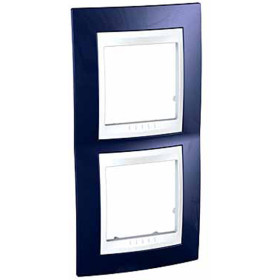 Schneider Electric Unica Хамелеон Индиго/Бел Рамка 2-ая вертикальная