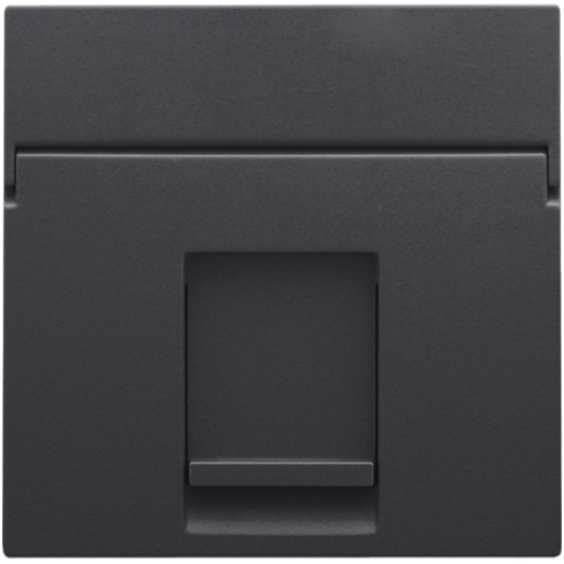 Накладка на розетку RJ, антрацит