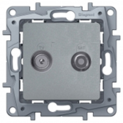 Розетка TV-SAT - Legrand Etika - двухкабельная - алюминий