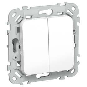 FLITE Выключ. 2-кл. кноп. 10А ВС12-2-0-ФлБ бел. IEK